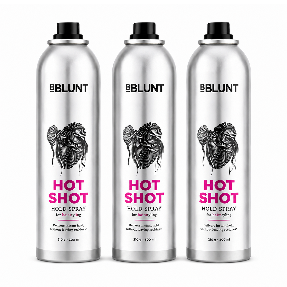 Hot Shot Hold Spray for Instant & Firm Hold - 300 ml(Pack of 3)