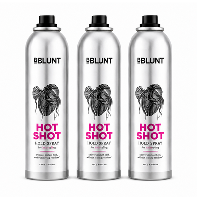 Hot Shot Hold Spray for Instant & Firm Hold - 300 ml(Pack of 3)