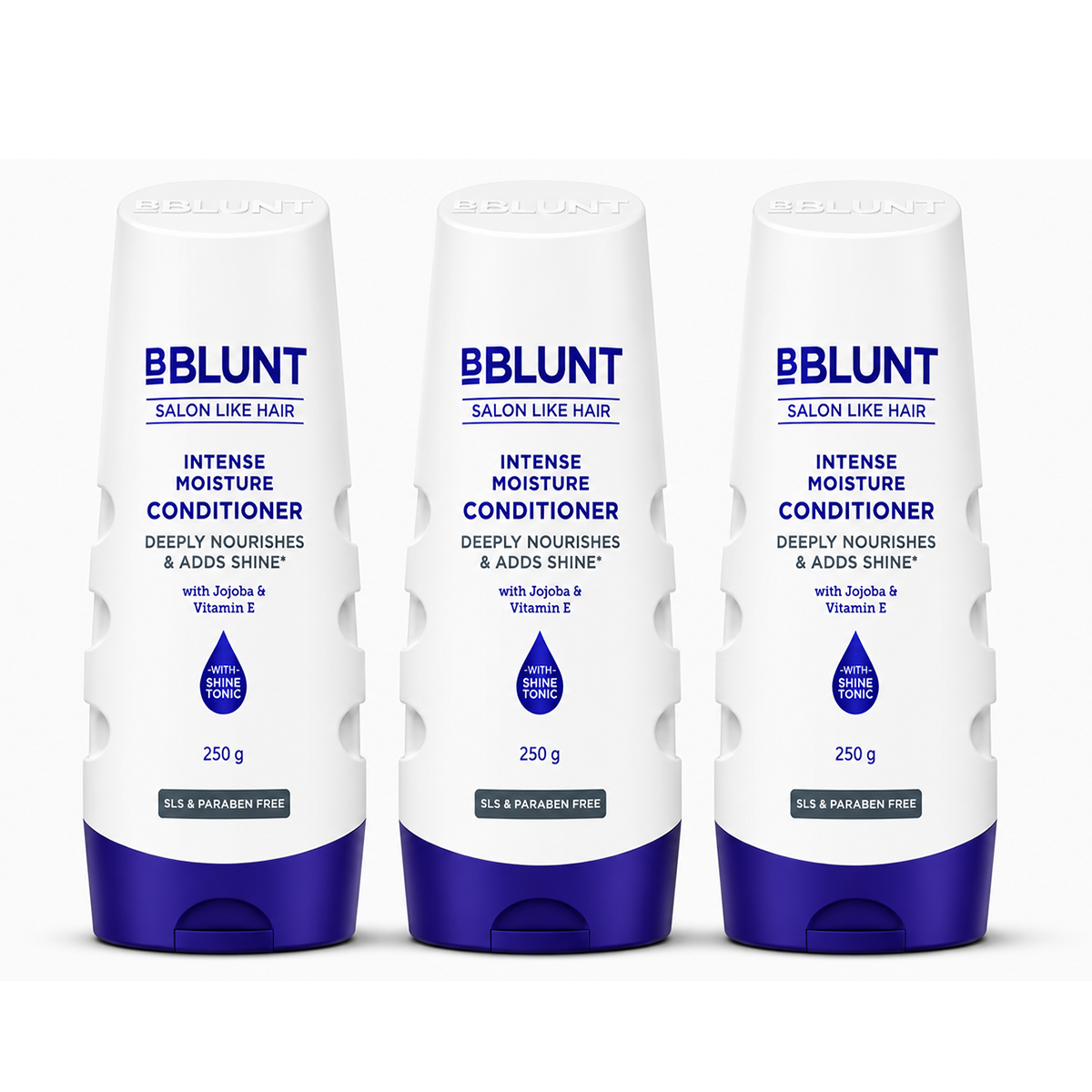 Intense Moisture Conditioner with Vitamin E & Jojoba for Dry & Frizzy Hair - 250 g(Pack of 3)
