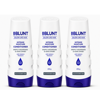 Intense Moisture Conditioner with Vitamin E & Jojoba for Dry & Frizzy Hair - 250 g(Pack of 3)