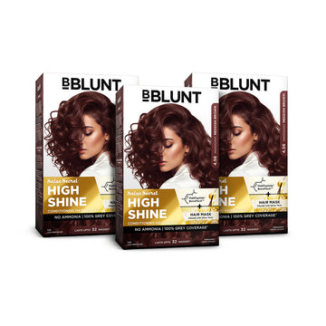 High Shine Conditioning Hair Colour - Mahogany Reddish Brown (Shade 4.56)(Pack of 3)