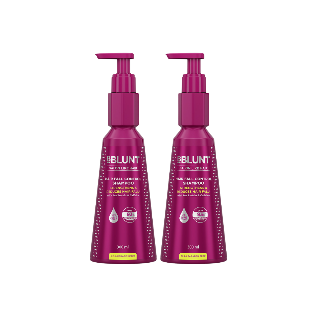 Hair Fall Control Shampoo with Pea Protein & Caffeine for Stronger Hair - 300 ml(Pack of 2)