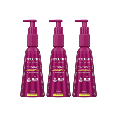 Hair Fall Control Shampoo with Pea Protein & Caffeine for Stronger Hair - 300 ml(Pack of 3)