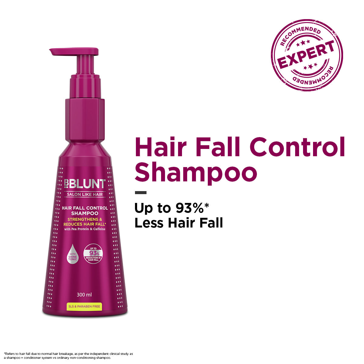 Hair Fall Control Shampoo with Pea Protein & Caffeine for Stronger Hair - 300 ml
