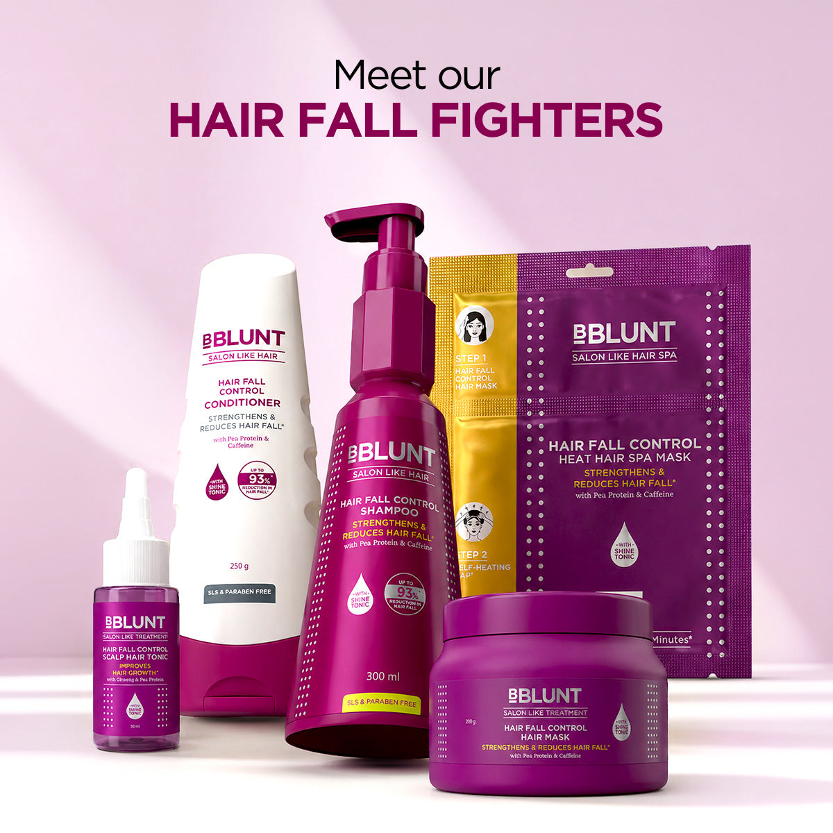 Hair Fall Control Shampoo with Pea Protein & Caffeine for Stronger Hair - 300 ml