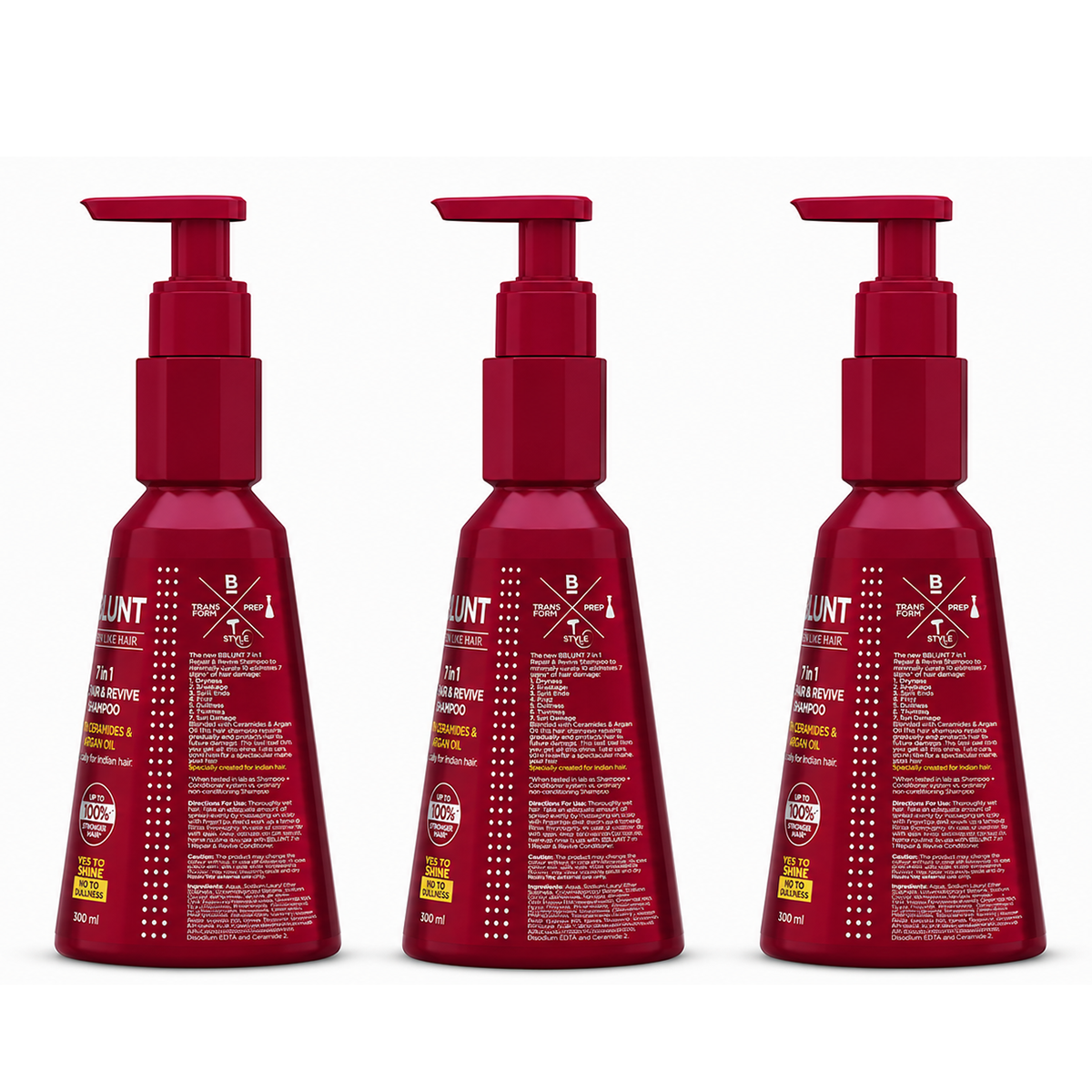 7 in 1 Repair & Revive Shampoo for Upto 100% Damage Repair - 300ml(Pack of 3)