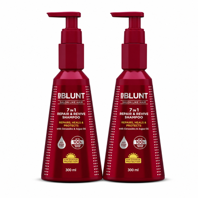 7 in 1 Repair & Revive Shampoo for Upto 100% Damage Repair - 300ml(Pack of 2)