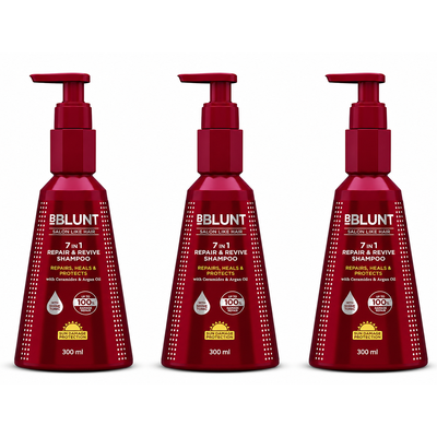 7 in 1 Repair & Revive Shampoo for Upto 100% Damage Repair - 300ml(Pack of 3)