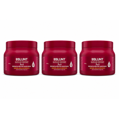 7 in 1 Repair & Revive Hair Mask for Upto 100% Damage Repair - 250g(Pack of 3)