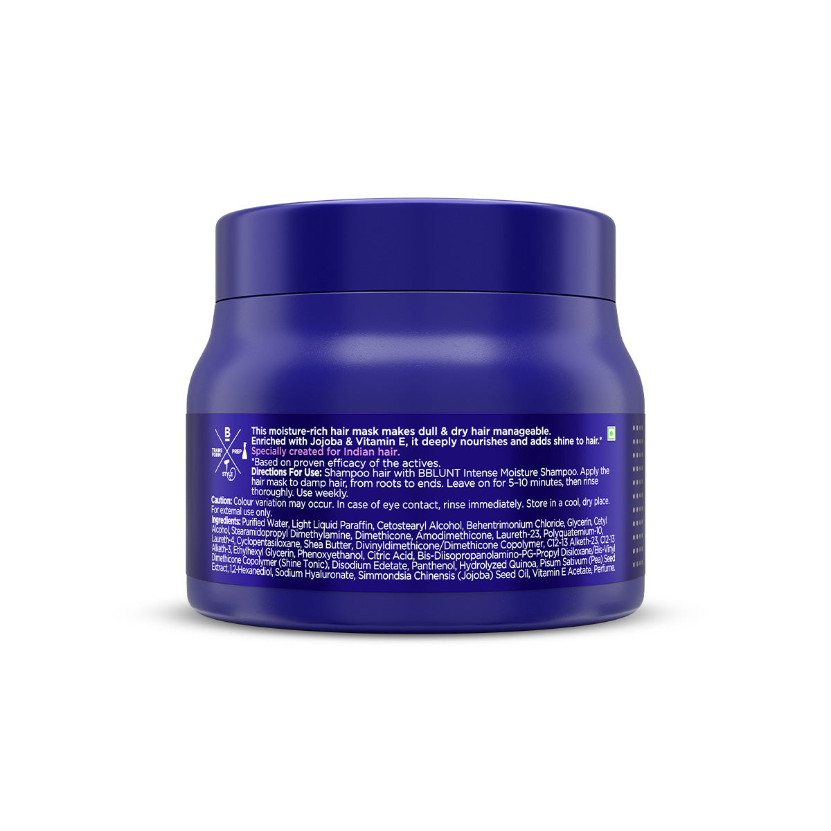 Intense Moisture Hair Mask with Jojoba Oil & Vitamin E for Nourished & Shiny Hair- 120 g