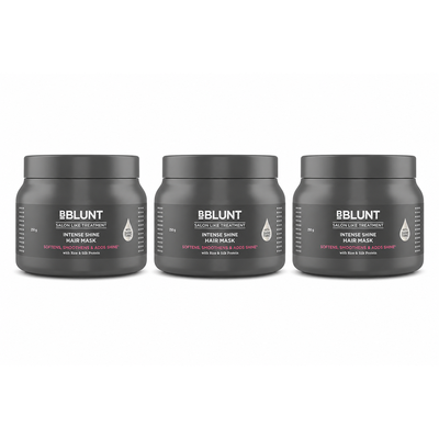 Intense Shine Hair Mask with Rice & Silk Protein for Softer, Smoother & Shinier Hair - 250g(Pack of 3)