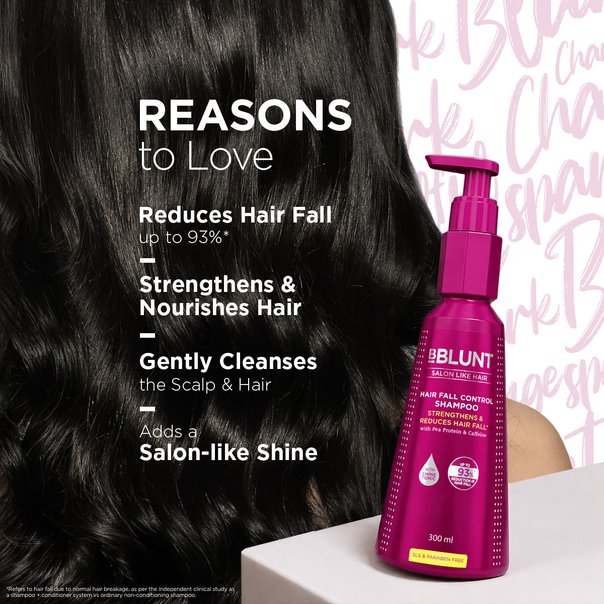 Hair Fall Control Shampoo with Pea Protein & Caffeine for Stronger Hair - 300 ml