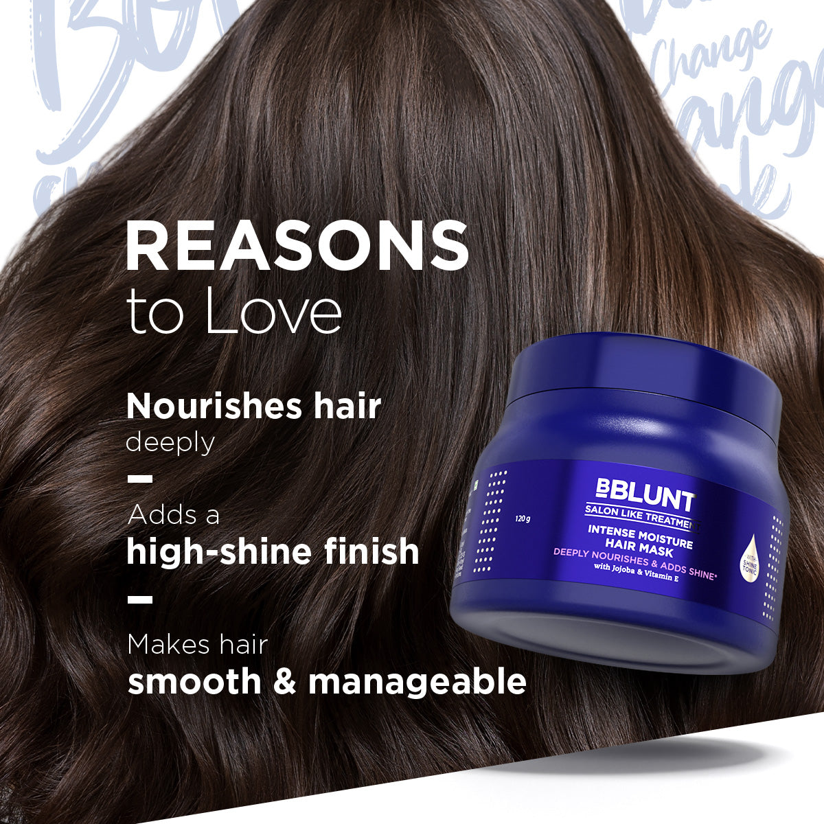Intense Moisture Hair Mask with Jojoba Oil & Vitamin E for Nourished & Shiny Hair- 120 g
