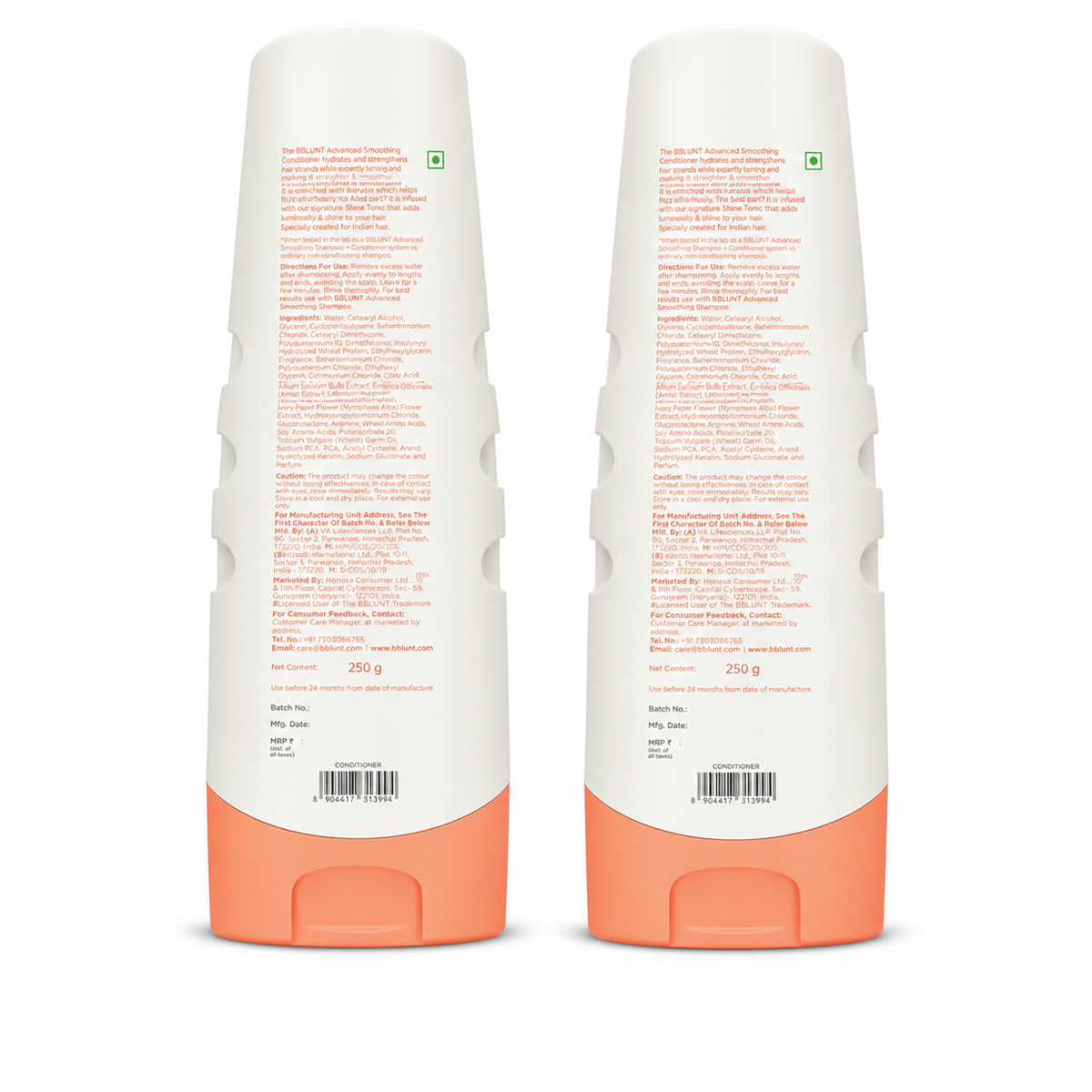 Advanced Smoothening Conditioner with Keratin & Hyaluronic Acid - 250 g(Pack of 2)