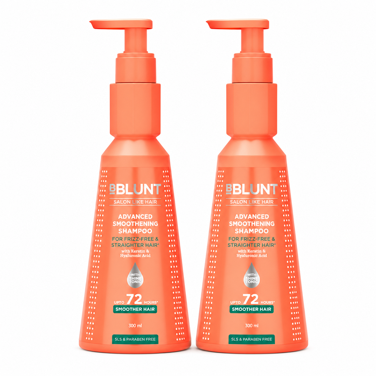 Advanced Smoothening Shampoo with Keratin & Hyaluronic Acid - 300ml(Pack of 2)