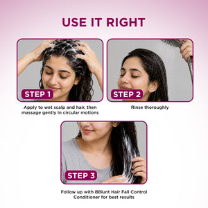 Hair Fall Control Shampoo with Pea Protein & Caffeine for Stronger Hair - 300 ml