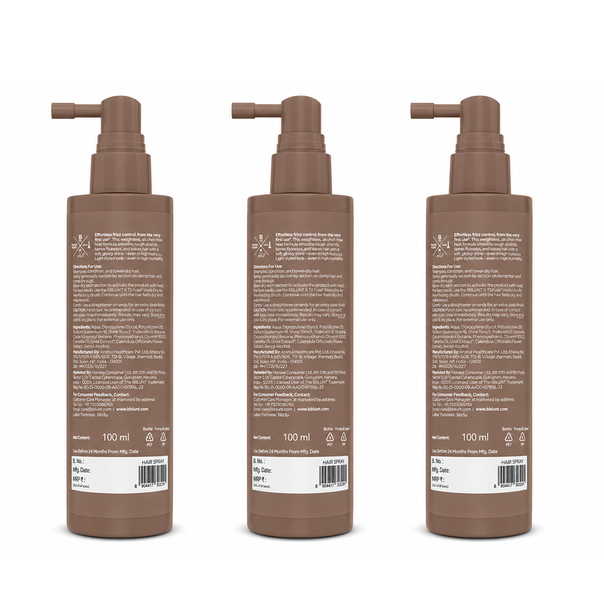 Instant Smooth Anti-Frizz Hair Spray - Tarini Peshawaria(Pack of 3)
