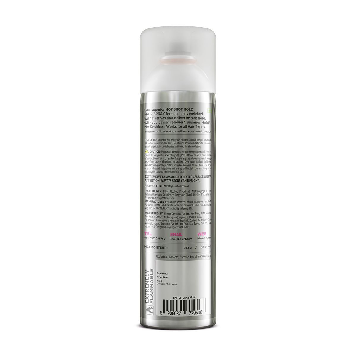 Hot Shot Hold Spray for Instant & Firm Hold - 300 ml