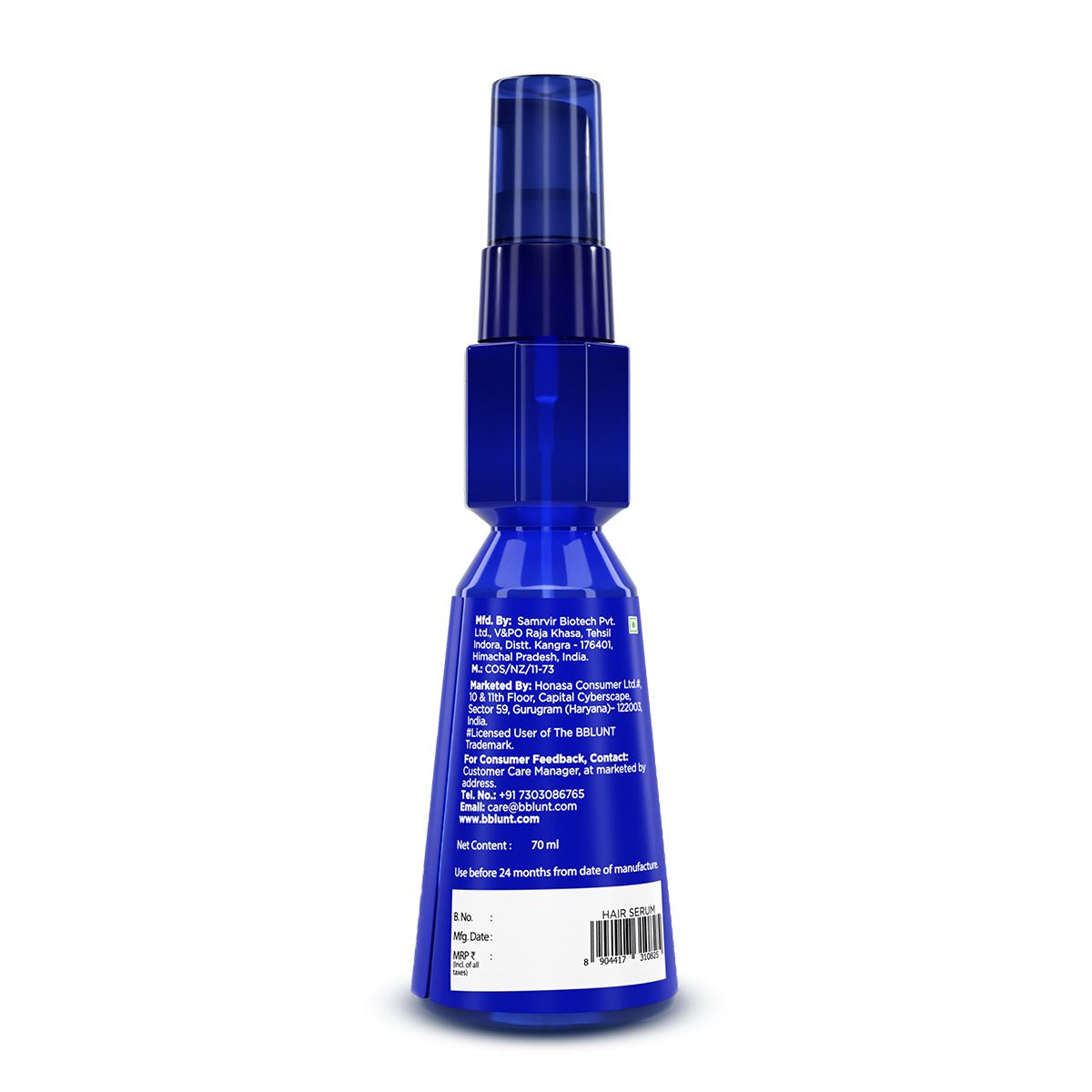 Intense Moisture Hair Serum with Vitamin E & Jojoba Oil for 30X Frizz Reduction for Upto 72 Hours* - 70 ml