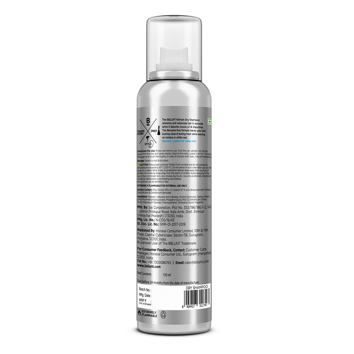 Refresh Dry Shampoo to Instantly Refresh & Add Volume - 150 ml