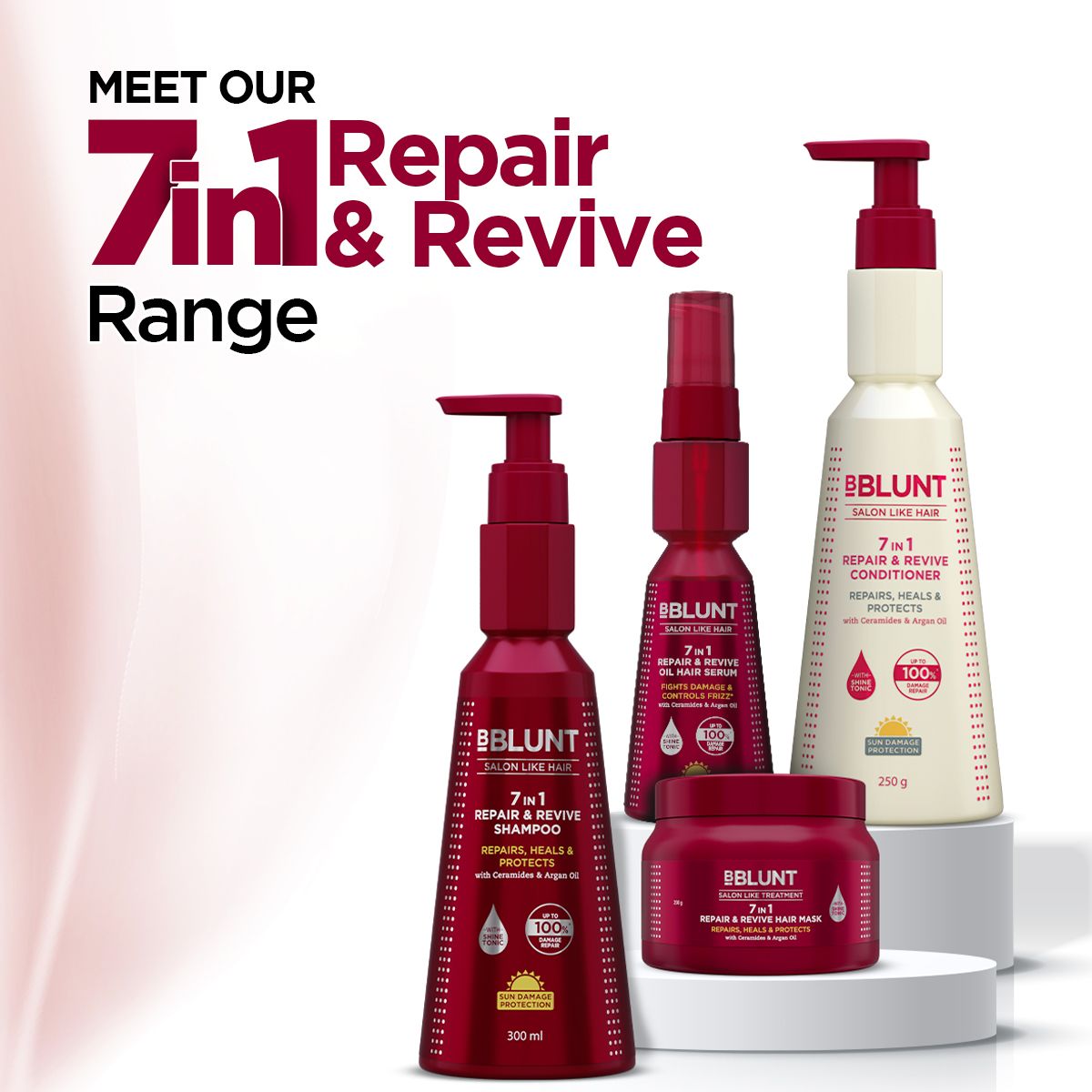 7 in 1 Repair & Revive Shampoo for Upto 100% Damage Repair - 300ml