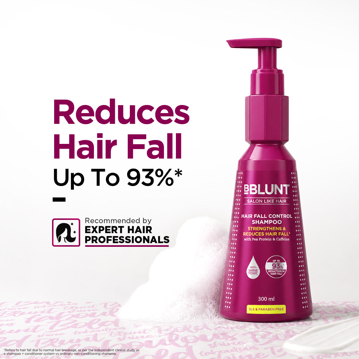 Hair Fall Control Shampoo with Pea Protein & Caffeine for Stronger Hair - 300 ml