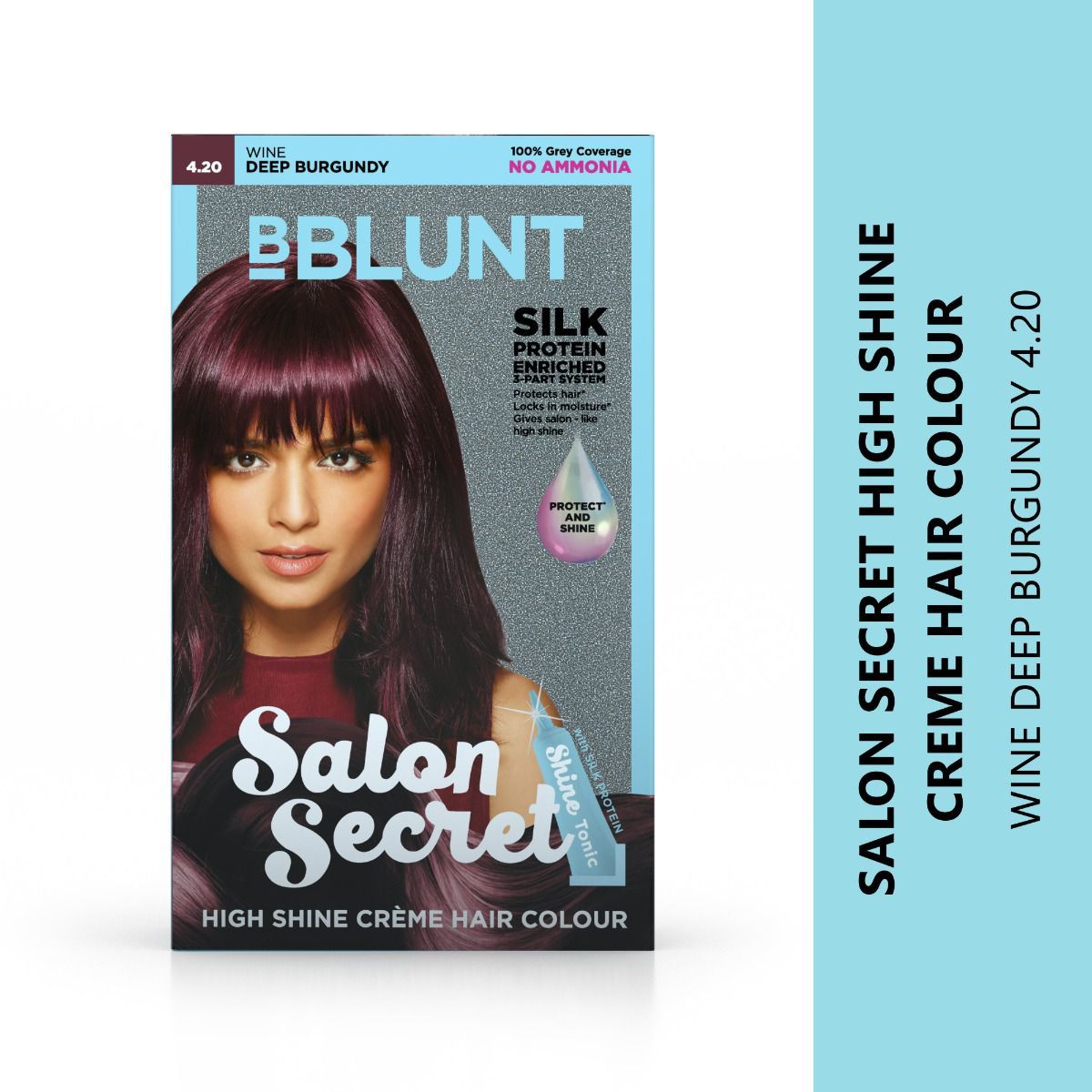 Salon Secret High Shine Crème Hair Colour - Wine Deep Burgundy - Pack of 2